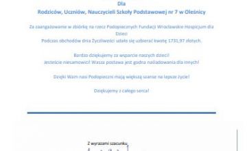 Kiermasz Charytatywny na rzecz Wrocławskiego Hospicjum dla Dzieci.