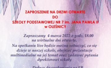 Zaproszenie na drzwi otwarte