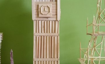 Budowle europejskie - przestrzenna praca z patyczków, zapałek lub klocków