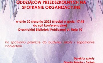  Spotkania z rodzicami uczniów oddziałów przedszkolnych