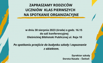  Spotkania z rodzicami uczniów kl. 1