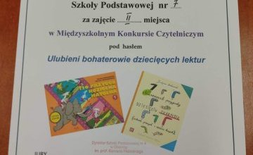 Laureaci Międzyszkolnego Konkursu Czytelniczego